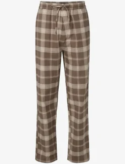 Konrad Organic Cotton Checked Flannel Pajama Pants - Nederdelar|Lexington Home New