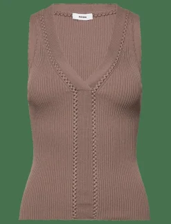 Reiss LANETTE - Stickade västar MINK New