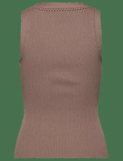 Reiss LANETTE - Stickade västar MINK New