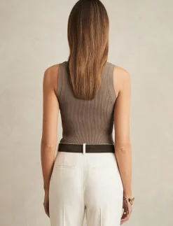 Reiss LANETTE - Stickade västar MINK New