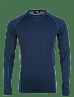 Whistler Lapas M L-S Wool Mesh Baselayer Tee - Underställströja NAVY BLAZER New