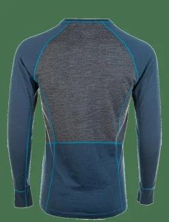 Whistler Lapas M L-S Wool Mesh Baselayer Tee - Underställströja NAVY BLAZER New