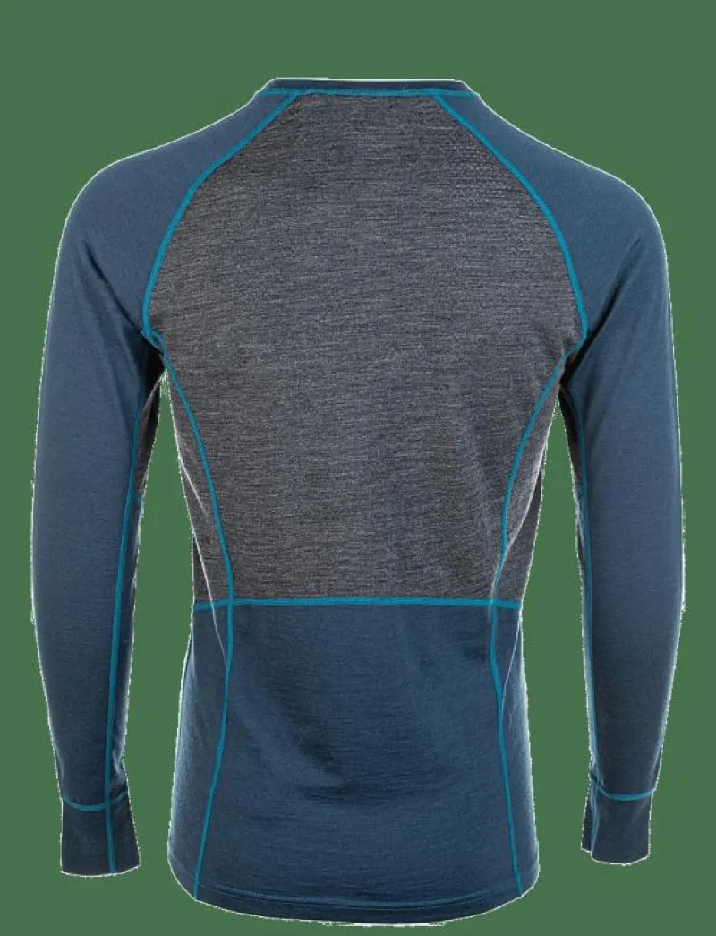 Whistler Lapas M L-S Wool Mesh Baselayer Tee - Underställströja NAVY BLAZER New