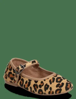 Leopard-print leather ballerinas - Ballerinaskor & Slip-ons|Mango Discount