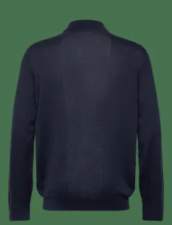 Lyle & Scott Sport Lightweight Knitted Collared Cardigan - Stickat Z271 DARK NAVY Sale