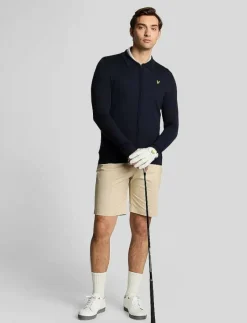 Lyle & Scott Sport Lightweight Knitted Collared Cardigan - Stickat Z271 DARK NAVY Sale