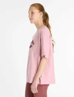 New Balance Linear Heritage Oversized T-Shirt - T-Shirts PINK TAFFY