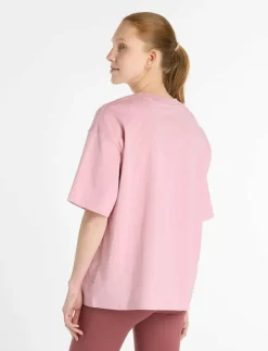 New Balance Linear Heritage Oversized T-Shirt - T-Shirts PINK TAFFY