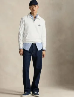 Logo Fleece Collared Sweatshirt - Stickat|Polo Ralph Lauren Discount