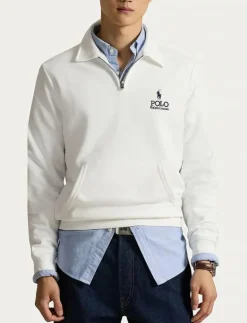 Logo Fleece Collared Sweatshirt - Stickat|Polo Ralph Lauren Discount