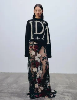 Ida Sjöstedt LOGO JUMPER - Stickat BLACK Outlet