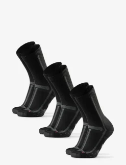 Danish Endurance Long Distance Running Crew Socks - Strumpor BLACK/GREY Clearance