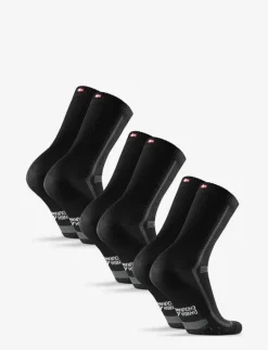 Danish Endurance Long Distance Running Crew Socks - Strumpor BLACK/GREY Clearance