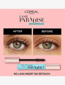 L'Oréal Paris Lash Paradise Waterproof Mascara Black - Ögon Clearance