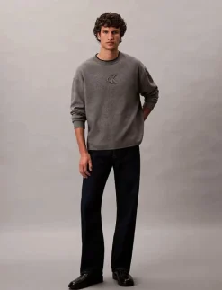 LS EMBOSSED LOGO CREWNK SWEATER - Rundhalsad|Calvin Klein Jeans Hot