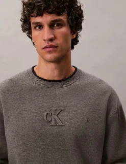 LS EMBOSSED LOGO CREWNK SWEATER - Rundhalsad|Calvin Klein Jeans Hot