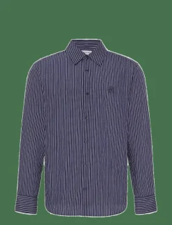 Calvin Klein LS THIN STRIPED VISCOSE EASY SHI - Randiga skjortor DARK SAPPHIRE Discount