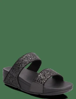 FitFlop LULU GLITTER SLIDES - Sandaler BLACK GLITTER Online
