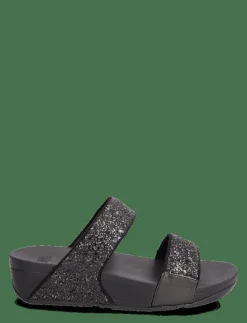 FitFlop LULU GLITTER SLIDES - Sandaler BLACK GLITTER Online