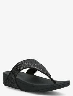 FitFlop LULU GLITTER TOE-THONGS - Sandaler BLACK GLITTER Sale