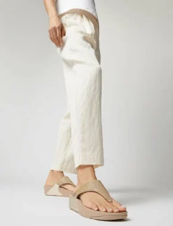 FitFlop LULU SHIMMERLUX TOE-POST SANDALS - Platåsandaler LATTE BEIGE Clearance