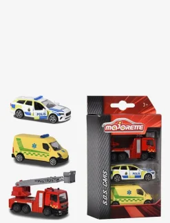 Majorette 3-Pack Svenska Utryckningsfordon - Leksaksfordon MULTICOLOURED Outlet