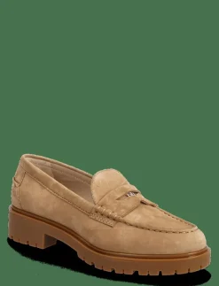 Lauren Ralph Lauren Marli Suede Penny Loafer - Loafers CAMEL Best