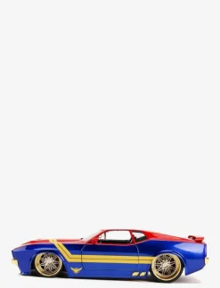 Jada Toys Marvel Captain Marvel 1973 Ford Mustang Mach med Figur 1:24 - Leksaksbil BLUE Best