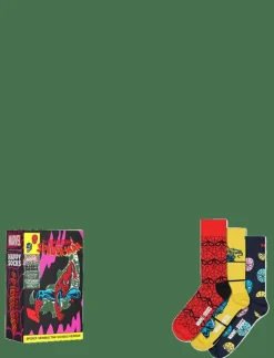 Happy Socks MARVEL™ Spider-Man 3-Pack Socks Gift Set - Vanliga strumpor PURPLE Clearance