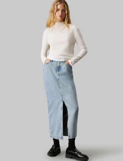 Calvin Klein Jeans MAXI DENIM SKIRT - Maxikjolar DENIM LIGHT Hot