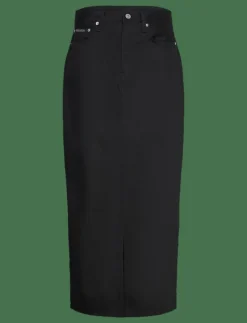 Calvin Klein Jeans MAXI DENIM SKIRT - Midi kjolar DENIM BLACK New