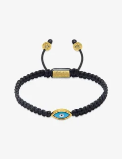 Men's String Bracelet with Gold Evil Eye - Armband|Nialaya Hot