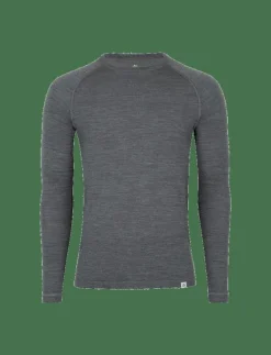 Danish Endurance Men's Merino Long Sleeved Shirt - Underställströja DARK GREY New