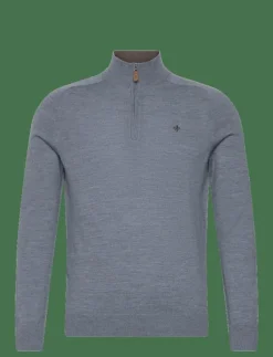 Morris Merino John Zip - Stickat LIGHT BLUE Best