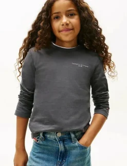 Tommy Hilfiger MINI CORP T-SHIRT LS - Långärmade t-shirts WASHED BLACK