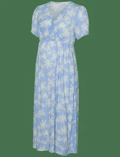 Mamalicious MLALIKA TESS S/S WO MIDI DRESS - T-shirtklänningar BEL AIR BLUE Hot