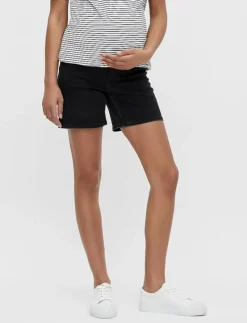 Mamalicious MLAMY SKINNY BLACK SHORTS V. - Jeansshorts BLACK DENIM