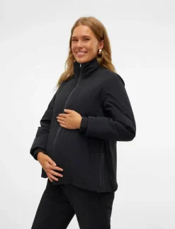 Mamalicious MLBELLA 2IN1 ZIPPY SIDE JACKET - Mellanlager BLACK New
