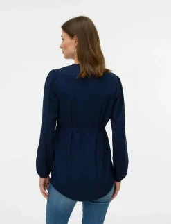 MLELVA LIA L/S WO TOP 2F - Långärmade blusar|Mamalicious Online