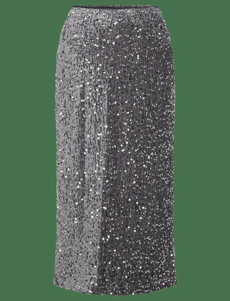 Mamalicious MLGLITTER JRS SKIRT HW - Pennkjolar SILVER Best
