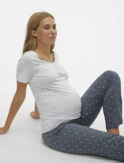 Mamalicious MLMIRA STAR SS JRS PYJAMAS 2F A. E. NOOS - Pyjamas GRAY DAWN Online