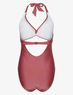 Mamalicious MLMOLLY HALTER PADDED SWIMSUIT 2F - Baddräkter HOLLY BERRY Hot