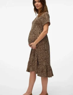 Mamalicious MLNAIA PILAR TESS SS JRS ABK DRESS 2F - Midiklänningar SILVER MINK Outlet