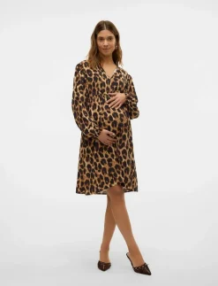 Mamalicious MLNALENE LS WO DRESS ABK - Midiklänningar BLACK Discount