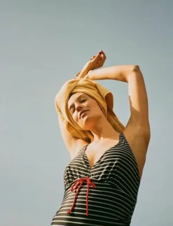 Mamalicious MLNEWJOSE STRIPE SWIMSUIT RECYCLED A. - Baddräkter BLACK Hot