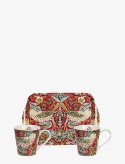 Morris & Co Mugg och Brickset - Strawberry Thief Röd - Kaffekoppar RED Sale