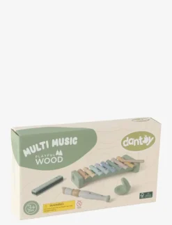 MULTI MUSIC SET WOODEN IN GIFT BOX 5 PARTS - Musikinstrument|Dantoy New