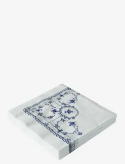 Musselmalet Lunch Napkins, 40x40, 20 pce - Servetter|Kunstindustrien Discount