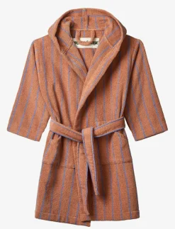 Bongusta Naram Kids Bathrobe - Badrock CAMEL & ULTRAMARINE New