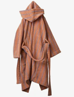 Bongusta Naram Kids Bathrobe - Badrock CAMEL & ULTRAMARINE New